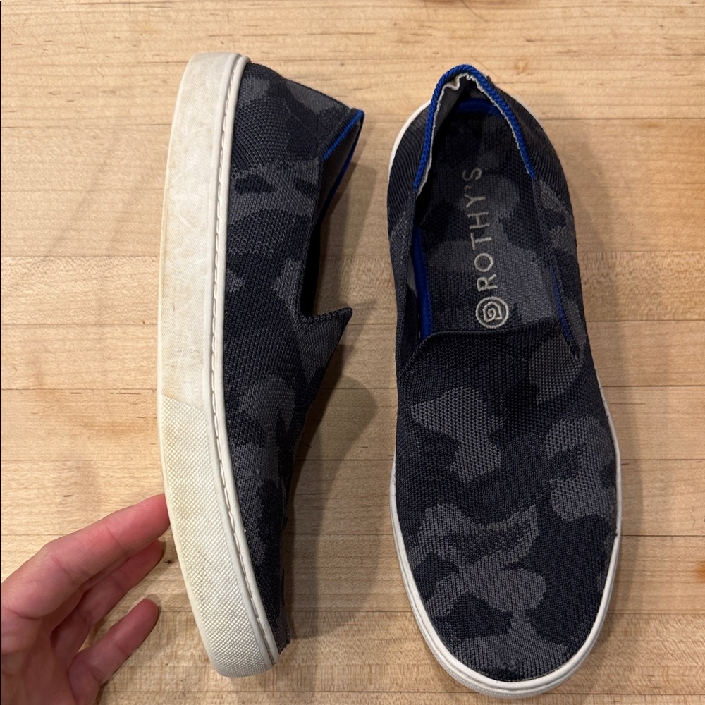 Rothy's Slip-On Shoe Sneaker Black Camo